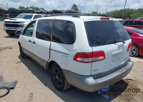 2002 Toyota Sienna Xle из США, поврежденный, VIN 4T3ZF13C82U472835
